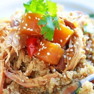 Crock Pot Teriyaki Chicken over Quinoa Pilaf