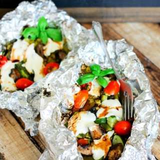 Vegetable Caprese Foil Grill Packs