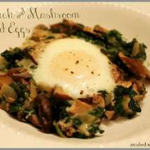 Baked Eggs with Spinach and Mushrooms