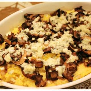 Mushroom and Gorgonzola Baked Polenta