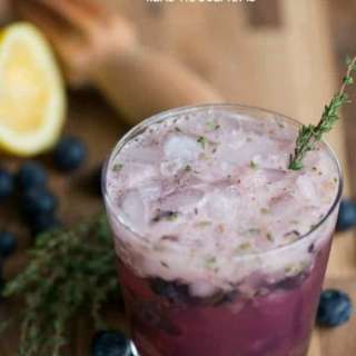 Blueberry Thyme Crush Cocktail