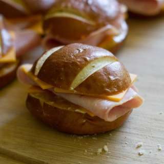 Ham & Cheese Honey Mustard Pretzel Sandwich Melts