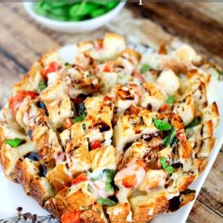 Caprese Stuffed Pull-Apart Bread