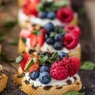 Fruit Goat Cheese Bruschetta