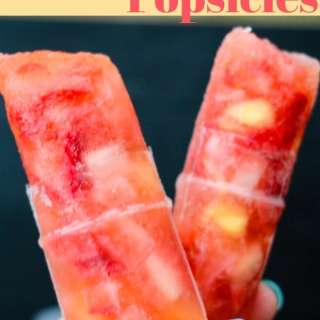 Boozy Strawberry Pineapple Popsicles