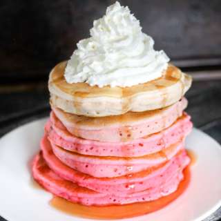 Pink Ombre Pancakes