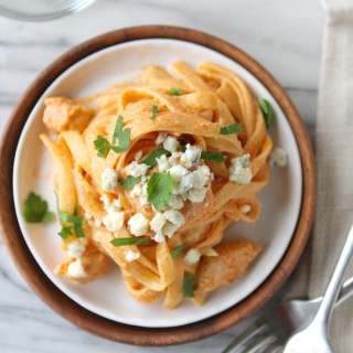 Buffalo Chicken Pasta with Blue Cheese