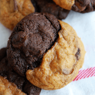 Double Chocolate Pumpkin Swirl Cookies