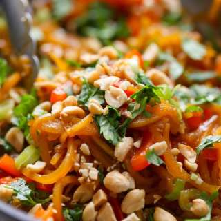 Pan Fried Sesame Butternut Squash Noodles