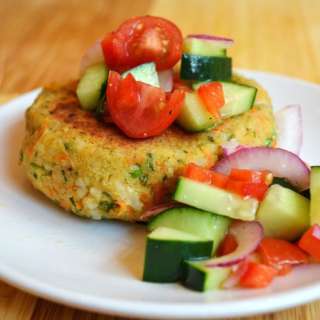 Chickpea and Brown Rice Veggie Burgers