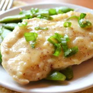 Chive-Mustard Chicken With Sugar Snap Peas