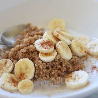 Microwave Cinnamon Maple Quinoa Breakfast Bowl