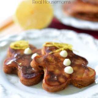 Gingerbread Pancakes with Lemon Syrup