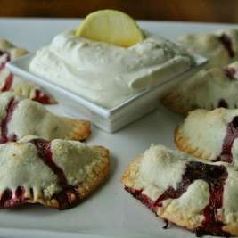Blueberry Hand Pies with Lemon Cream Cheese Dip