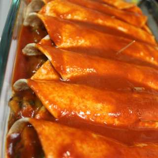 Bean and Potato Enchiladas