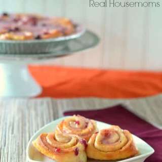 Orange Sweet Rolls with Cranberry Glaze
