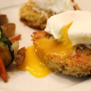 Quinoa Cakes with Poached Eggs