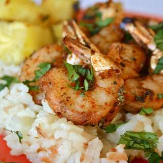 Spicy Shrimp with Grilled Pineapple