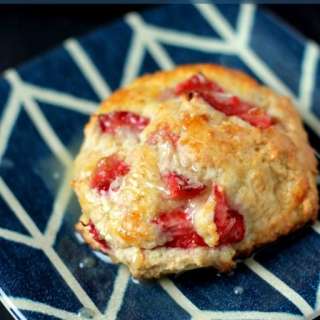 Strawberry Biscones with Sweet Orange Glaze