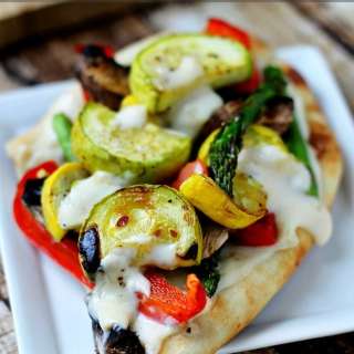Grilled Veggie French Onion Flatbreads