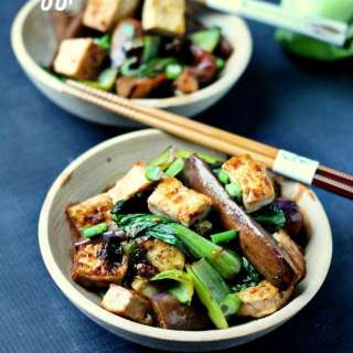 Spicy Asian Eggplant & Tofu Bowls
