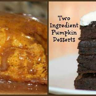 2 Ingredient Pumpkin Cake with Apple Cider Glaze