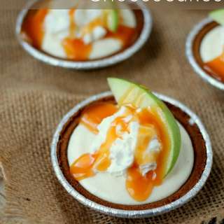No Bake Mini Caramel Apple Cheesecakes