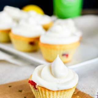 Cranberry Lemon Cupcakes with Lemon Cream Cheese Frosting