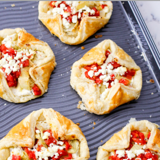 Cheesy Tomato & Artichoke Savory Pastries