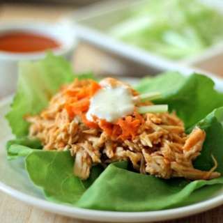 Slow Cooker Buffalo Chicken Lettuce Wraps
