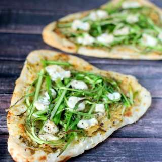 Herbed Asparagus & Goat Cheese Flatbreads