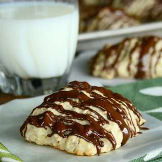 Coconut Almond Scones with Chocolate Drizzle