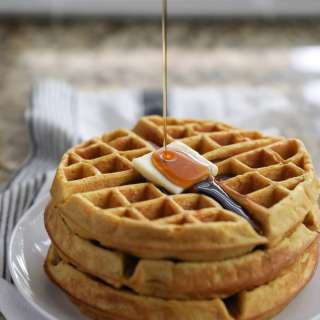 Yeasted Pumpkin Waffles