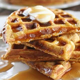 Healthy Pumpkin Waffles