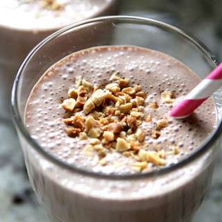 Healthy Chocolate Peanut Butter Milkshake {high protein}