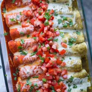 Red and Green Enchiladas