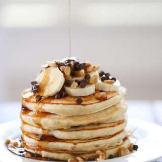 Banana Chocolate Chip Pancakes