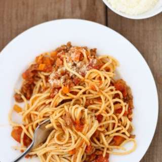 Gluten Free Spaghetti with Simple Meat Sauce