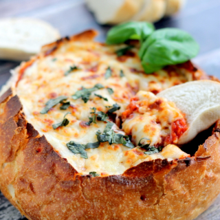 Cheesy Pizza Dip Bread Bowl