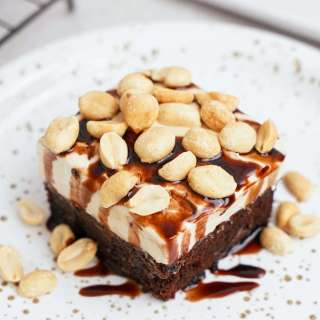 Peanut Butter Brownie Pie