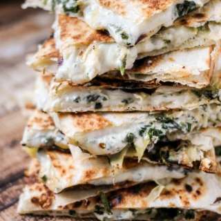 Spinach Artichoke Quesadillas
