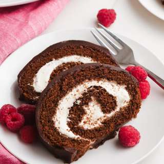 Chocolate Swiss Roll Cake