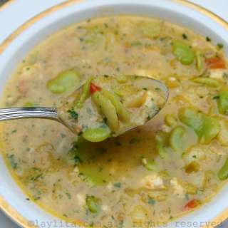 Fava bean soup - Ecuadorian locro de habas