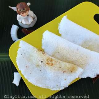 Brazilian manioc or tapioca crepes