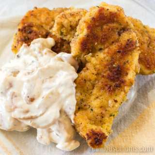 Parmesan Chicken Tenders Recipe with Onion Dip