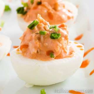 Buffalo Chicken Deviled Eggs