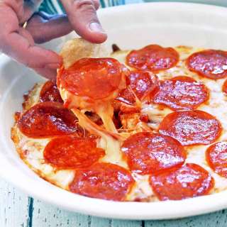 Hot Pizza Dip with Pepperoni