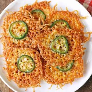 Cheese Crisps with Jalapeños