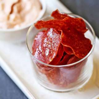 Baked Salami Chips