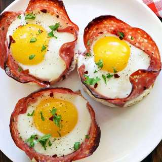 Salami and Egg Cups